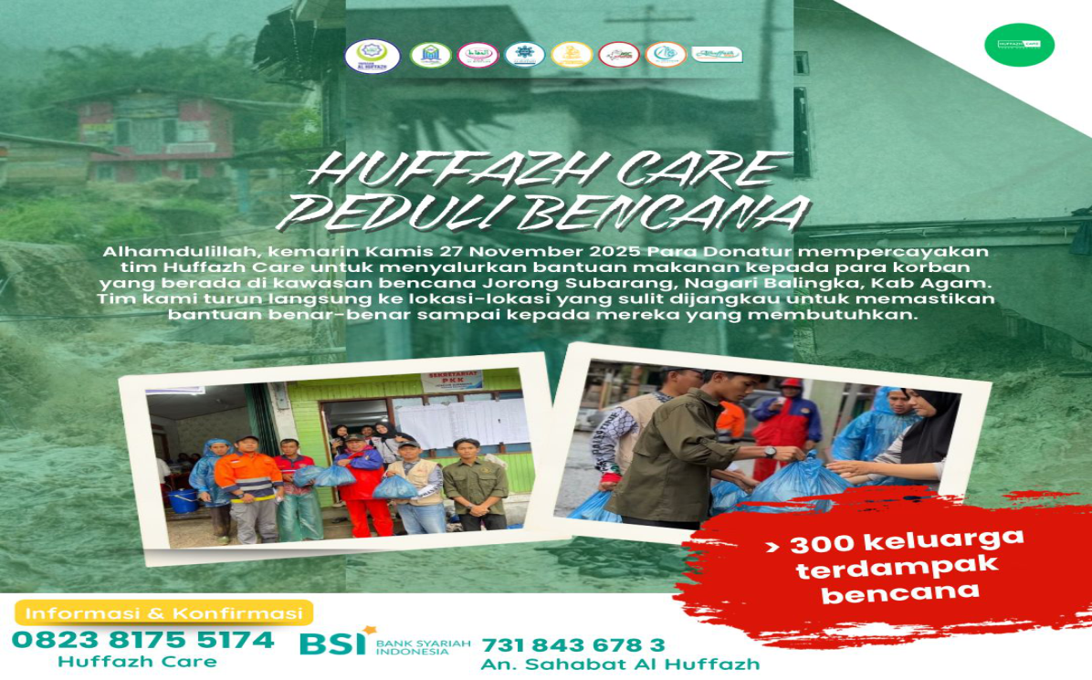 HUFFAZH CARE – PEDULI BENCANA